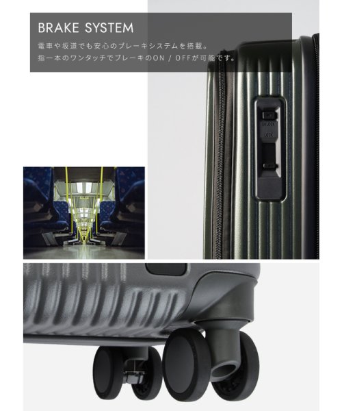 innovator(イノベーター)/2年保証 イノベーター スーツケース 55L Mサイズ 中型 軽量 静音 フロントオープン ストッパー付き キャリーケース INNOVATOR INV155/img08