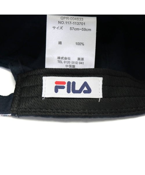 FILA(フィラ)/フィラ キャップ FILA FLS OC.TWILL 6PCAP 帽子 コットン 綿 UVカット 吸水速乾 洗濯機洗い可能 サイズ調整 117－113701/img14