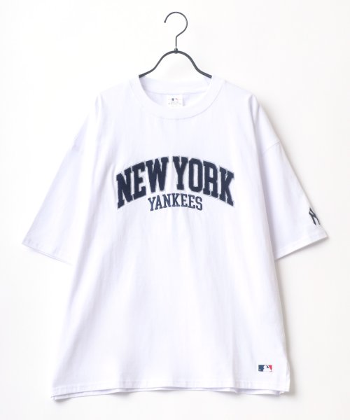 LAZAR(ラザル)/【Lazar】MLB/メジャーリーグベースボール ビッグシルエット カレッジ チームロゴ サガラ 刺繍 Tシャツ/img43