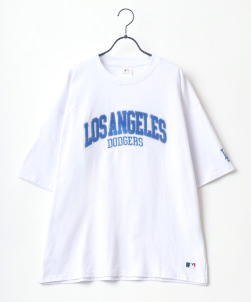 LAZAR(ラザル)/【Lazar】MLB/メジャーリーグベースボール ビッグシルエット カレッジ チームロゴ サガラ 刺繍 Tシャツ/img46
