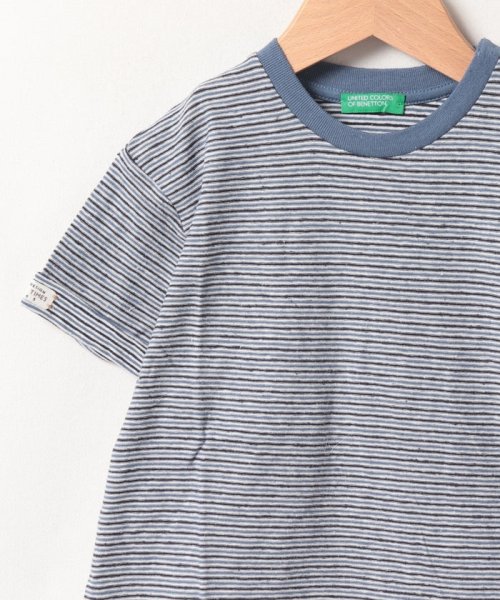 BENETTON (UNITED COLORS OF BENETTON BOYS)(ユナイテッド　カラーズ　オブ　ベネトン　ボーイズ)/キッズリネン混ロールアップ半袖Tシャツ・カットソーB/img04