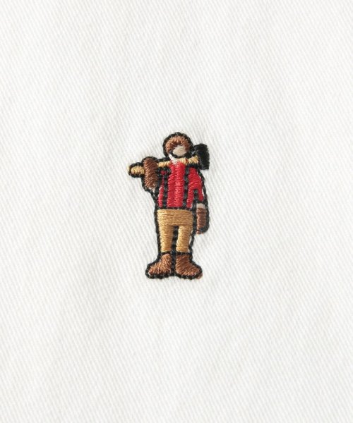 coen(coen)/”ワンポイント刺繍シリーズ”ライトチノ働く人刺繍ボタンダウンシャツ/img22