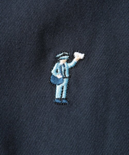 coen(coen)/”ワンポイント刺繍シリーズ”ライトチノ働く人刺繍ボタンダウンシャツ/img24