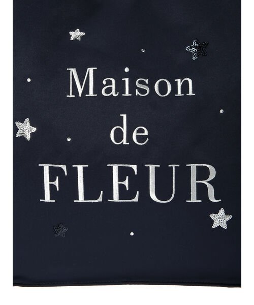 Maison de FLEUR(メゾンドフルール)/スター刺繍サテンスクエアトートバッグ/img08