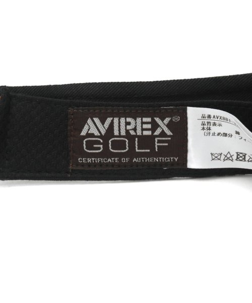 AVIREX GOLF(アヴィレックス ゴルフ)/アヴィレックスゴルフ サンバイザー AVIREX GOLF 帽子 バイザーキャップ ベーシックVISOR ゴルフ  抗菌 防臭 速乾 AVXBB1ー37C/img14