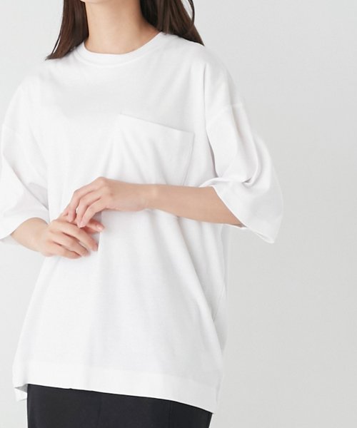 OMNES(オムネス)/【OMNES】ユニセックス 汗じみ防止UV ポケット付き半袖ビッグTシャツ/img03