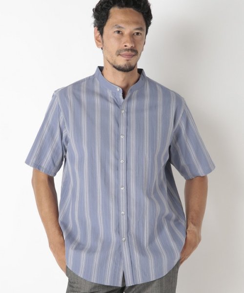 Men's Bigi(メンズビギ)/オリエンタルジャガードストライプ半袖シャツ　fabric made in japan/img03