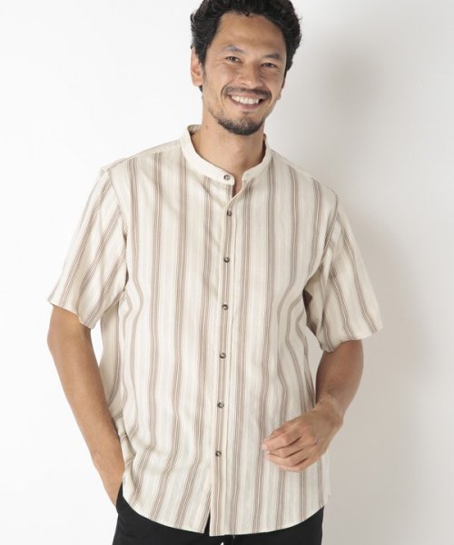 Men's Bigi(メンズビギ)/オリエンタルジャガードストライプ半袖シャツ　fabric made in japan/img04