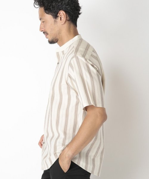 Men's Bigi(メンズビギ)/オリエンタルジャガードストライプ半袖シャツ　fabric made in japan/img05
