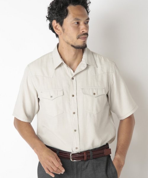 Men's Bigi(メンズビギ)/リネン混ポリエステル シャンブレーシャツ　made in japan/img04