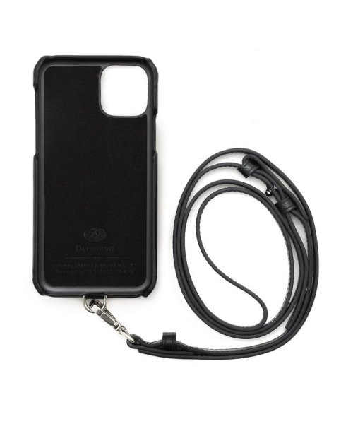 RoyalFlash(ロイヤルフラッシュ)/Demiurvo/デミウルーボ /POCHE Saffiano/iPhone11Pro ストラップ付き/BLK/img01