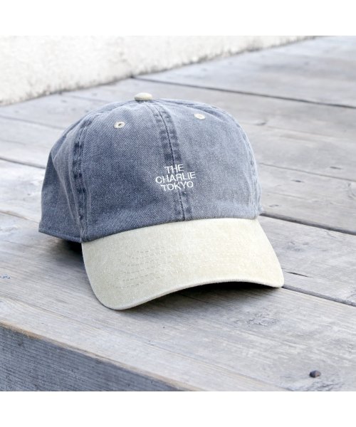 MAISON mou(メゾンムー)/【THE CHARLIE TOKYO/ザチャーリートーキョー】2tone logo twill low cap 2 2トーンロゴツイルローキャップ/img02