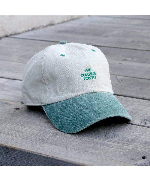 MAISON mou(メゾンムー)/【THE CHARLIE TOKYO/ザチャーリートーキョー】2tone logo twill low cap 2 2トーンロゴツイルローキャップ/img04