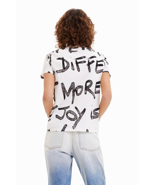 Desigual(デシグアル)/Manifestoテキスト Tシャツ/img02