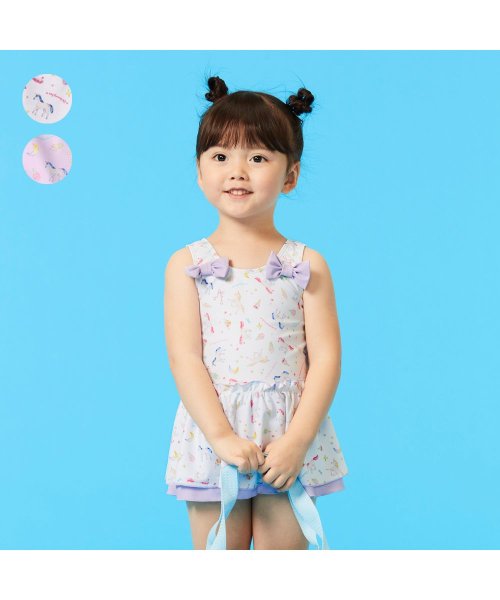 Kids Foret(キッズフォーレ)/【子供服】 Kids Foret (キッズフォーレ) ユニコーン柄スイムワンピース・水着 90cm～130cm B37821/img01