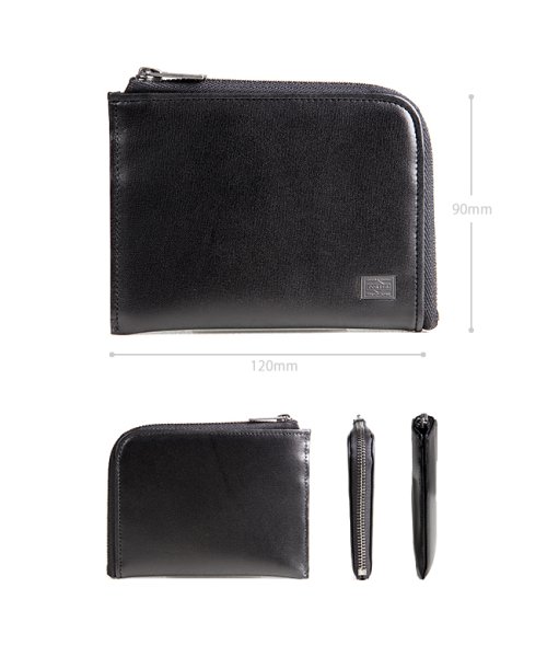 ポーター プリュム ウォレット 179－03869 吉田カバン 財布 二つ折り財布 薄型 本革 レザー L字ファスナー メンズ レディース PORTER ポーター プリュム PORTER PLUME コンビネーション鞣し