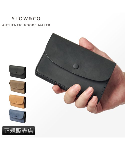 SLOW(スロウ)/SLOW スロウ 財布 二つ折り財布 薄い 薄型 本革 レザー イングラサット ミドルウォレット メンズ レディース ingrasat so748i/img01