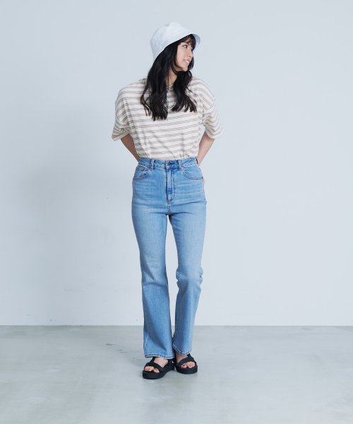 JEANS MATE(ジーンズメイト)/【OUTDOORPRODUCTS】マルチボーダー　ビッグシルエットTシャツ/img28