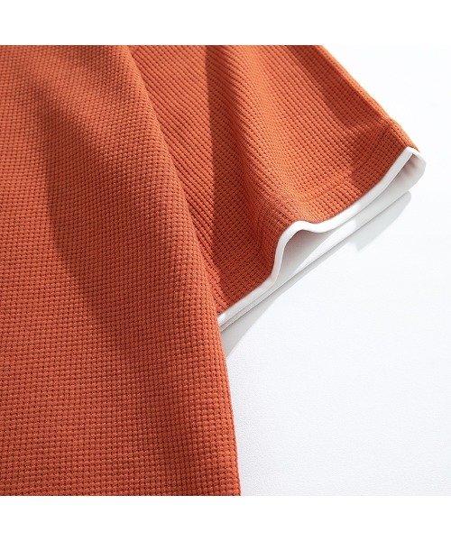 HOOK(HOOK（フック）)/HOOK－ ベーシック裾レイヤード風デザインワッフル半袖TEE/img12