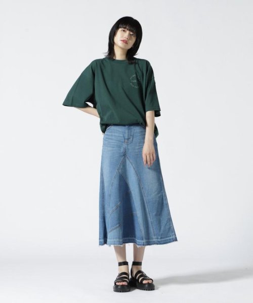 AVIREX(AVIREX)/《直営店限定》 REMAKE STRETCH DENIM NAVY SKIRT/ リメイクストレッチデニムスカート/img03