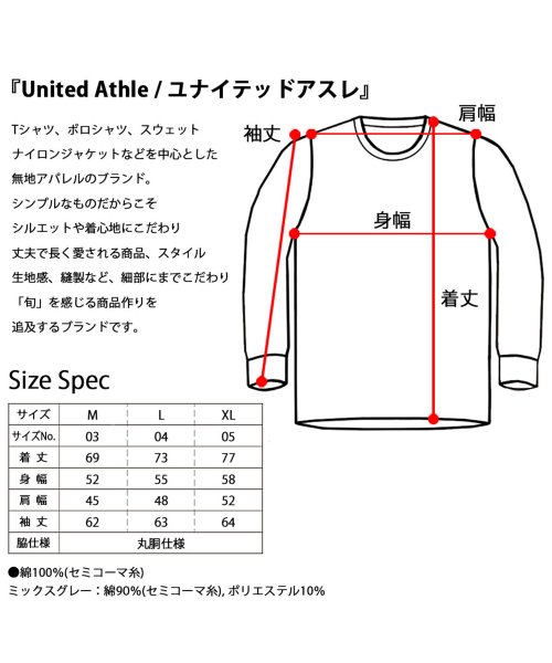 AMS SELECT(エーエムエスセレクト)/United Athle / ユナイテッドアスレ / 5.6オンス ロングスリーブ 袖リブ Tシャツ / ロンT/img06