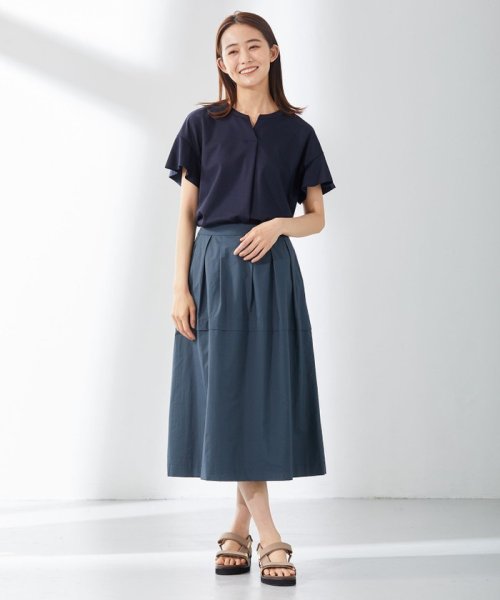 J.PRESS LADIES(J．プレス　レディス)/【UVケア・接触冷感】コンパクトコットンスムース キーネック カットソー/img07