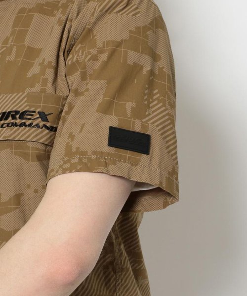 AVIREX(AVIREX)/ファンクショナル スタンドジップシャツ/S/S FUNCTIONAL STAND ZIP SHIRT/img08