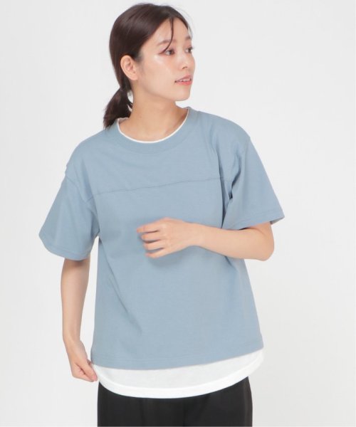ikka(イッカ)/コットンUSA裾レイヤードTシャツ/img24