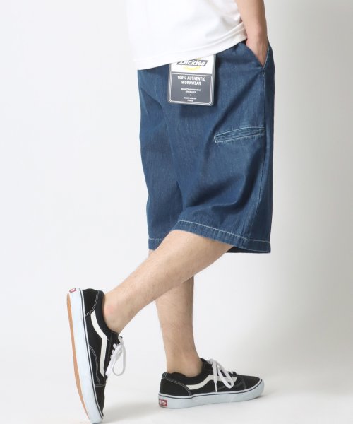 LAZAR(ラザル)/【Lazar】Dickies/ディッキーズ T/Cツイル デニム ワイド ハーフパンツ/ショートパンツ/ショーツ/img51