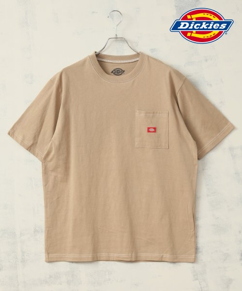 Dickies(Dickies)/【DICKIES/ディッキーズ】ワンポイントロゴ ミニワッペンポケット付き クルーネックTシャツ/img02