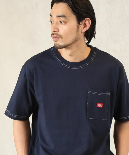 Dickies(Dickies)/【DICKIES/ディッキーズ】ワンポイントロゴ ミニワッペンポケット付き クルーネックTシャツ/img07