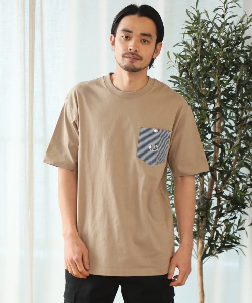 ALWAYS GOOD TIME NEW BASIC STORE(オールウェイグッドタイムニューベーシックストア)/【DICKIES/ディッキーズ】布帛ポケット切替クルーネックTシャツ/img08