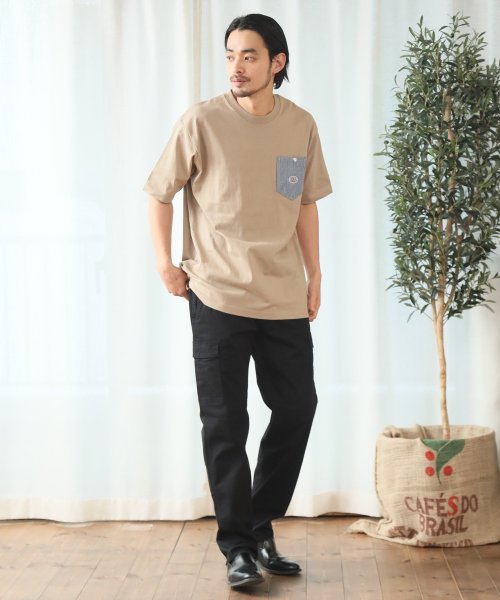 ALWAYS GOOD TIME NEW BASIC STORE(オールウェイグッドタイムニューベーシックストア)/【DICKIES/ディッキーズ】布帛ポケット切替クルーネックTシャツ/img09