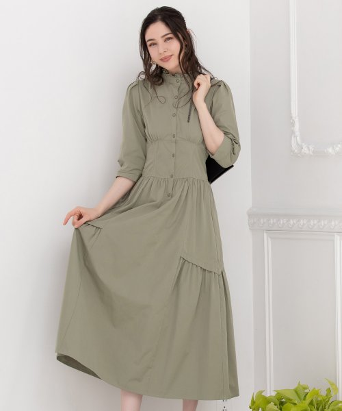 DRESS+(ドレス プラス)/ワンピース フレア Aライン 袖付き スタンドカラー/img11