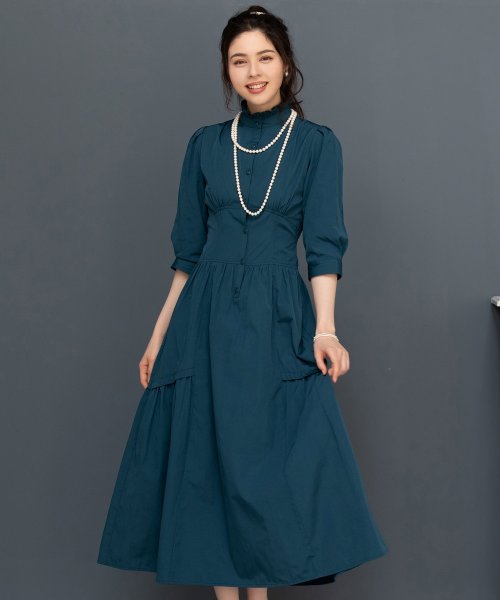 DRESS+(ドレス プラス)/ワンピース フレア Aライン 袖付き スタンドカラー/img14