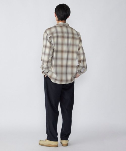 SHIPS MEN(シップス　メン)/SHIPS:〈ウォッシャブル〉テックウール リラックスフィット レギュラーカラー シャツ 22FW/img07