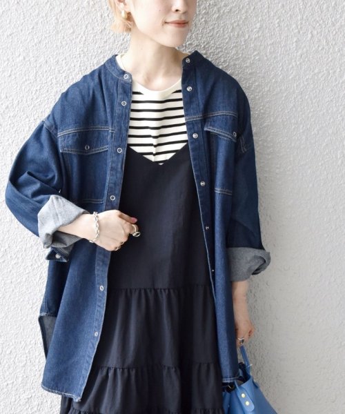 SHIPS any WOMEN(シップス　エニィ　ウィメン)/SHIPS any:〈ウォッシャブル〉ビックシルエット デニム シャツ［SHIPS any DENIM］/img07