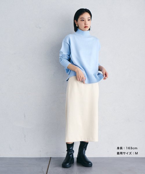 VIS(ビス)/【選べる着丈・洗える】ベロアタッチタイトスカート【sustainable】/img22