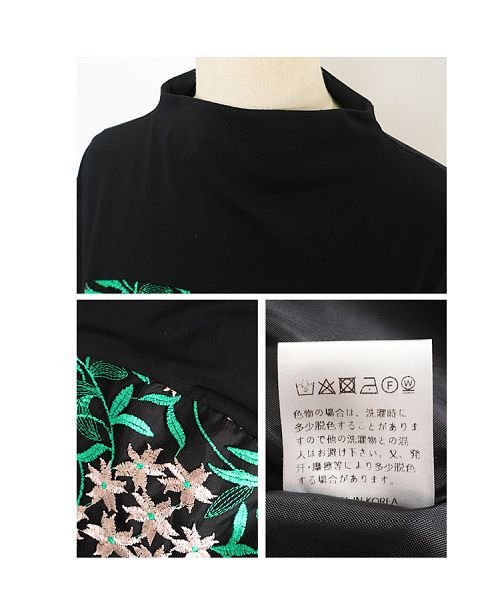 Sawa a la mode(サワアラモード)/華やかなボタニカル柄刺繍ワンピース/img26