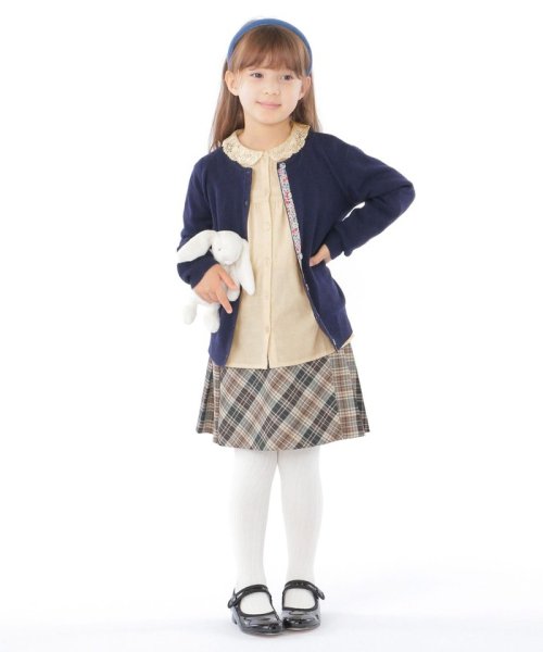 SHIPS KIDS(シップスキッズ)/SHIPS KIDS:100～130cm / 無地×リバティ カーディガン/img05