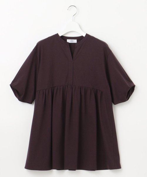 J.PRESS LADIES（LARGE SIZE）(J．プレス　レディス（大きいサイズ）)/【洗える】プレーティング キーネック カットソー/img07