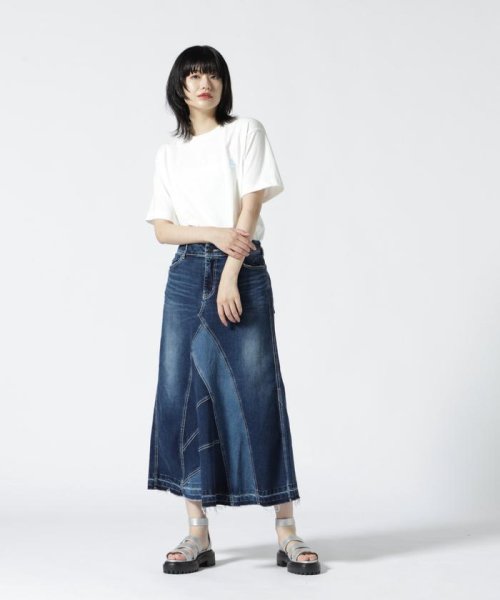 AVIREX(AVIREX)/《直営店限定》 REMAKE STRETCH DENIM NAVY SKIRT/ リメイクストレッチデニムスカート/img08