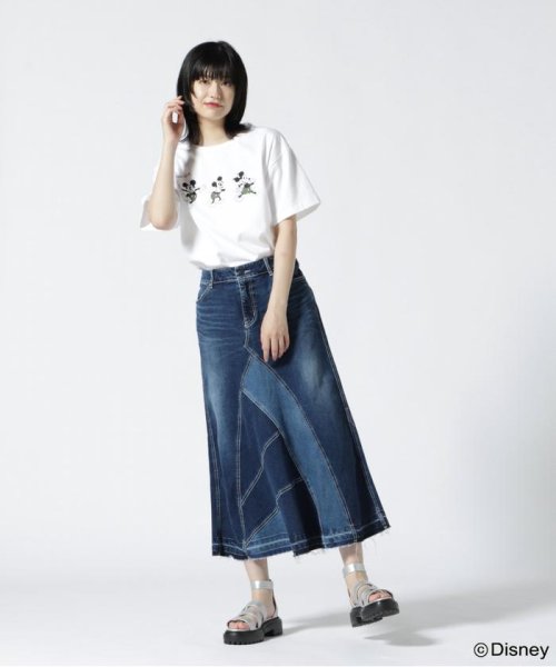 AVIREX(AVIREX)/《直営店限定》 REMAKE STRETCH DENIM NAVY SKIRT/ リメイクストレッチデニムスカート/img09