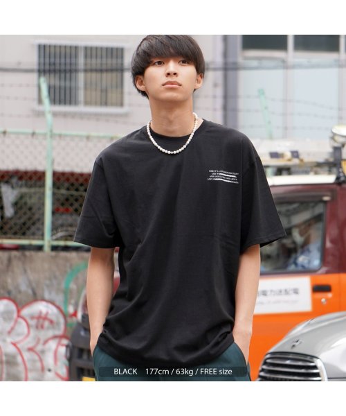 1111clothing(ワンフォークロージング)/レタリング ビッグtシャツ メンズ オーバーサイズ tシャツ レディース 綿100% ビッグシルエット トップス 半袖 カットソー バックプリント プリントtシ/img09