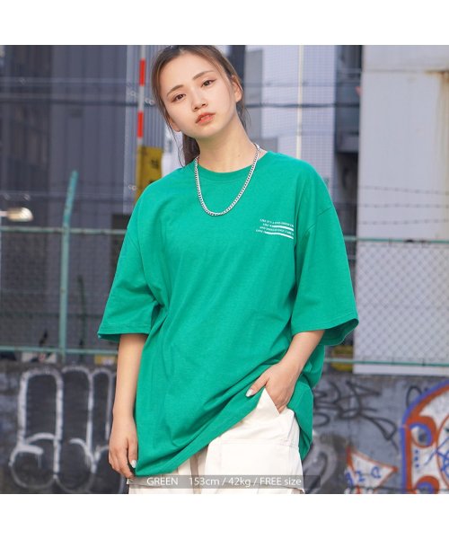 1111clothing(ワンフォークロージング)/レタリング ビッグtシャツ メンズ オーバーサイズ tシャツ レディース 綿100% ビッグシルエット トップス 半袖 カットソー バックプリント プリントtシ/img11