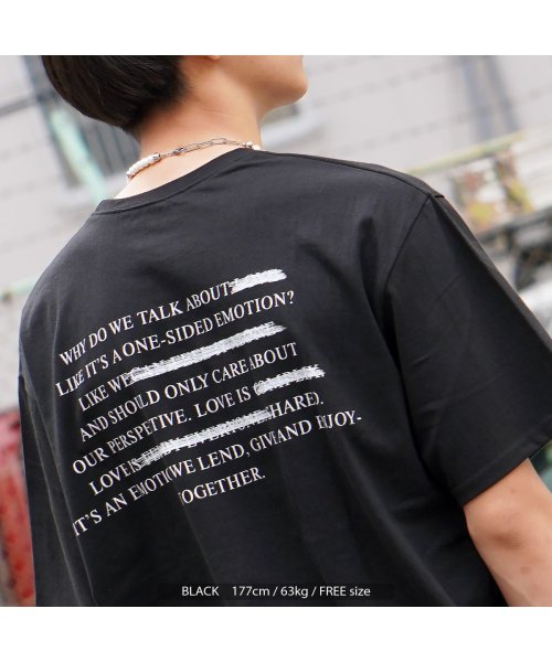 1111clothing(ワンフォークロージング)/レタリング ビッグtシャツ メンズ オーバーサイズ tシャツ レディース 綿100% ビッグシルエット トップス 半袖 カットソー バックプリント プリントtシ/img13