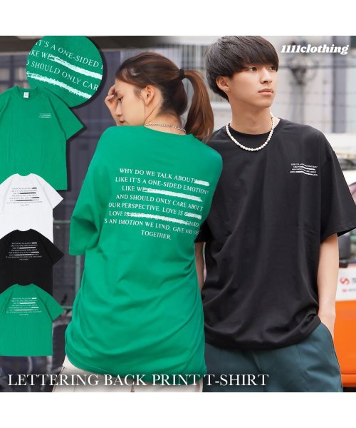 1111clothing(ワンフォークロージング)/レタリング ビッグtシャツ メンズ オーバーサイズ tシャツ レディース 綿100% ビッグシルエット トップス 半袖 カットソー バックプリント プリントtシ/img15