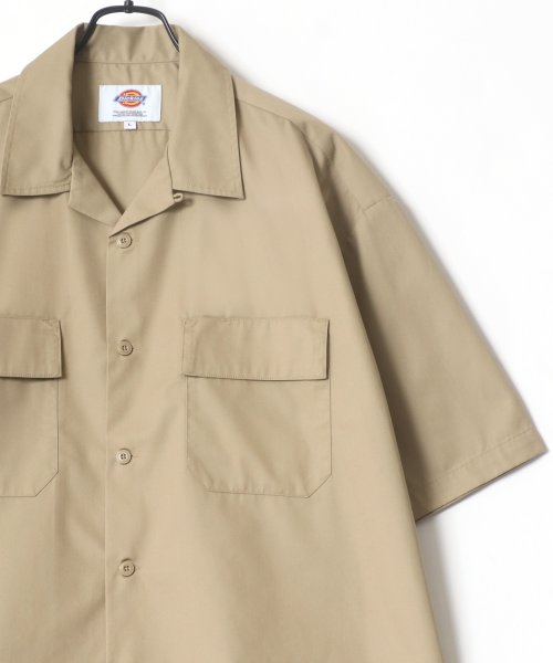 LAZAR(ラザル)/【Lazar】Dickies/ディッキーズ T/Cツイル オーバーサイズ オープンカラー ワークシャツ/CPOシャツ/シャツジャケット/img18