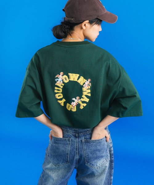 Rocky Monroe(ロッキーモンロー)/Tシャツ 半袖 メンズ レディース カレッジ ロゴ プリント 学校 アメリカ アメカジ カジュアル ストリート トップス ルーズ ワイド ビッグシルエット オー/img39