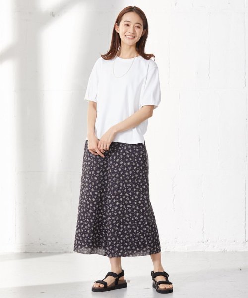 J.PRESS LADIES(J．プレス　レディス)/【UVケア・接触冷感】コンパクトコットンスムース タックスリーブ カットソー/img01